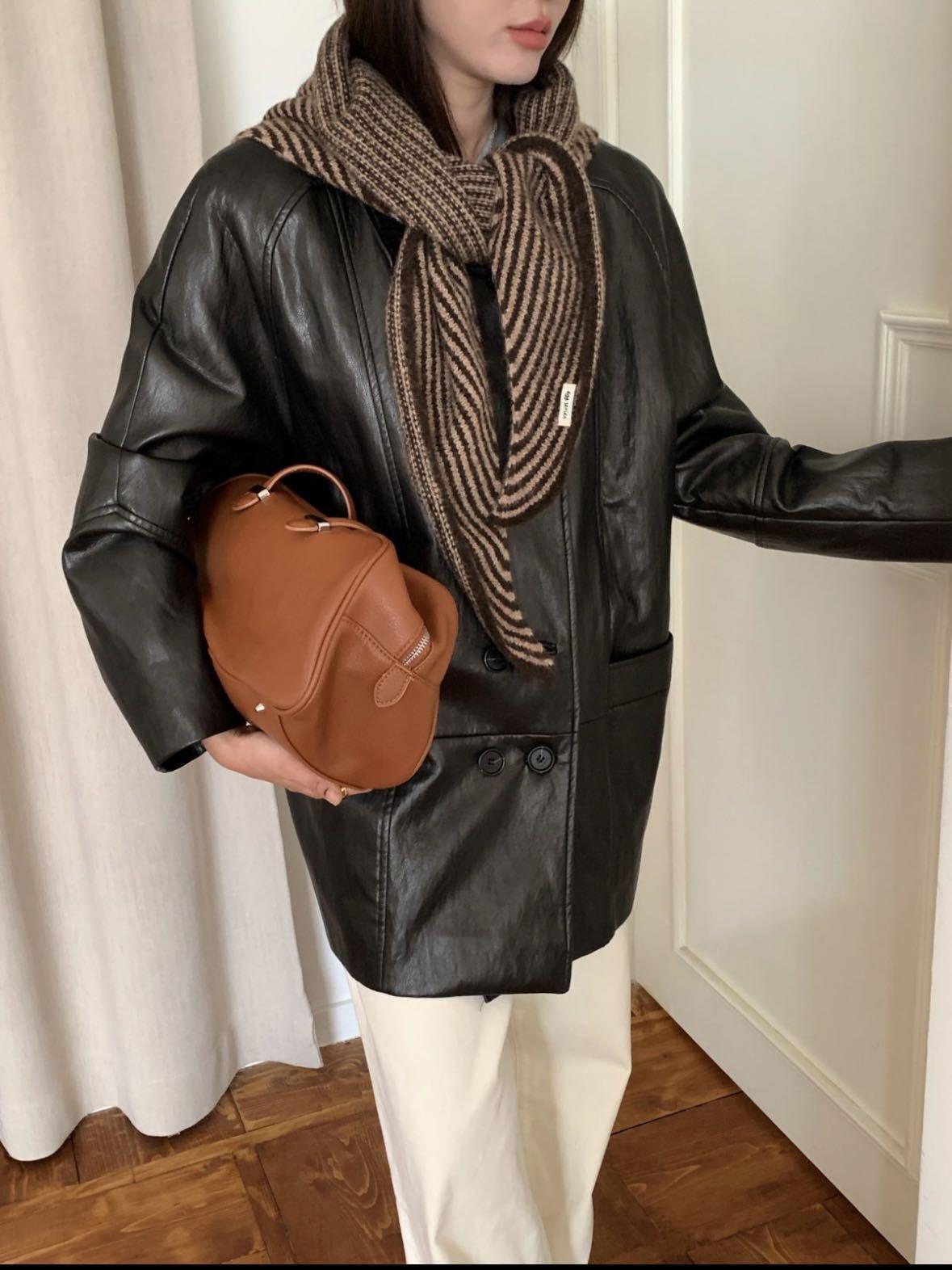 Single Color Cashmere Scarf, Thick Wool Knit Shawl, Fluffy Soft Scarf, Lazy Style, Versatile Korean Aesthetic, Unisex, Fall & Winter