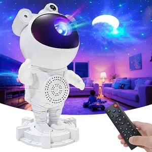Bluetooth Astronaut Starry Sky Projection Night Light Space Theme Nebula Bedroom Sleep Lamp Dimmable Creative Home Decor