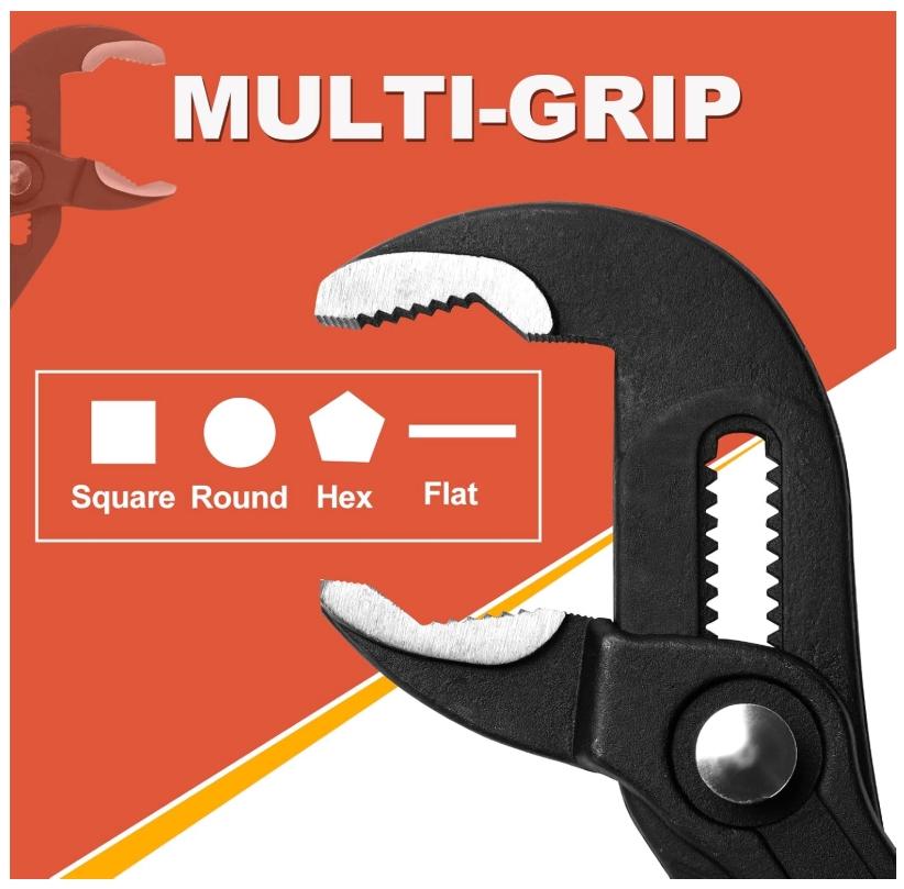fathersdaygift Groove Joint Pliers 4/5/7 Inch with Fast Adjustable Pliers V-Jaw Tongue and Groove Pliers Wrench for Water Pump,Home Repair,Plumbing,Gripping,Nuts,Bolts,Pipe,Fittings