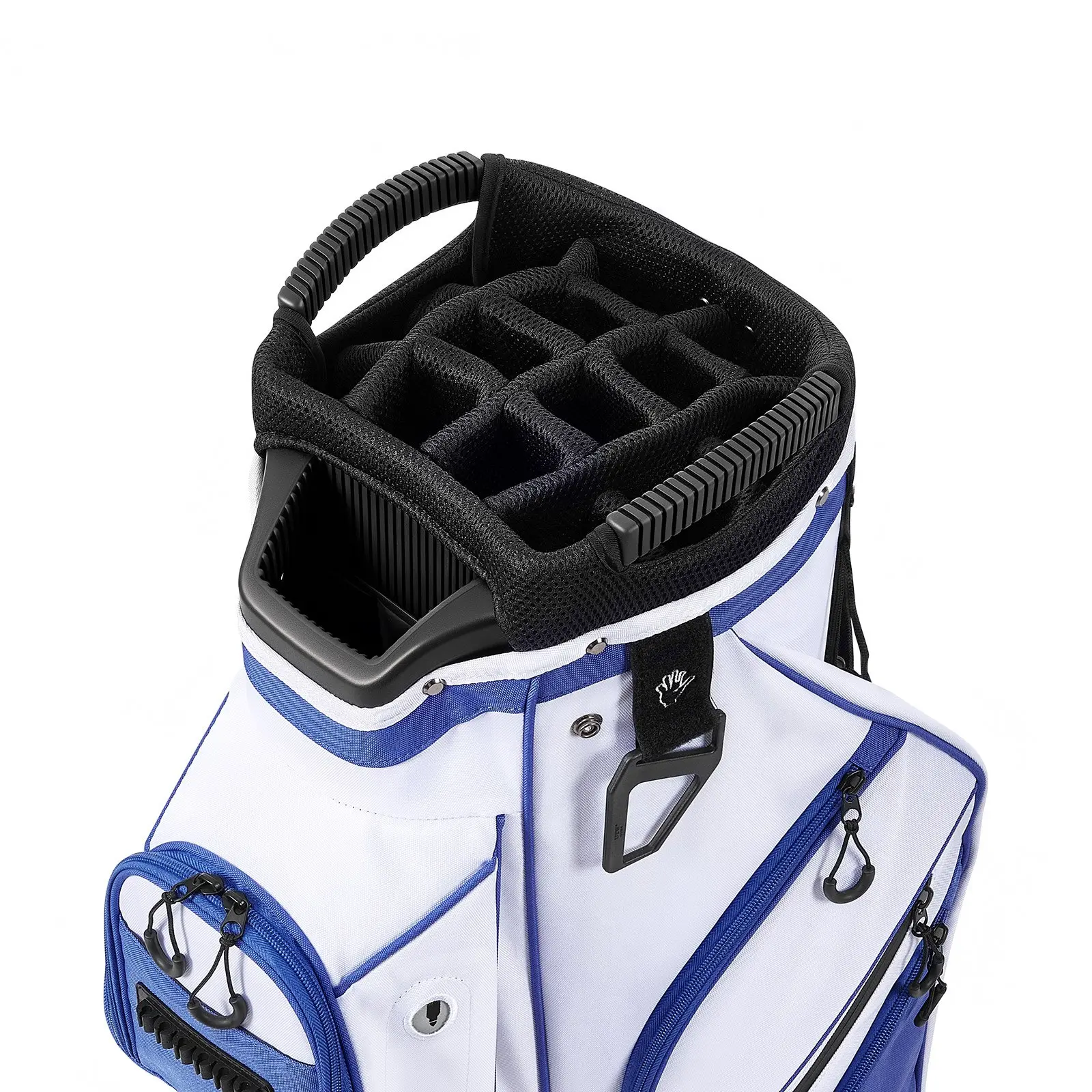 VEVOR Golf Cart Bag, 15-Way Top Divider Organizer with Full Divider, Polyester Construction, Storage Pockets, Ergonomic Shoulder Strap, Rain Hood, Smooth Zippers, Lightweight Design for Men