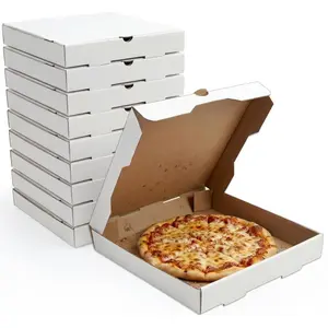 12 x 12 x 1.75 Inches (30 Pack) White Corrugated Cardboard Pizza Boxes Keep Your Pizzas Baked Goods Hot & Steamy