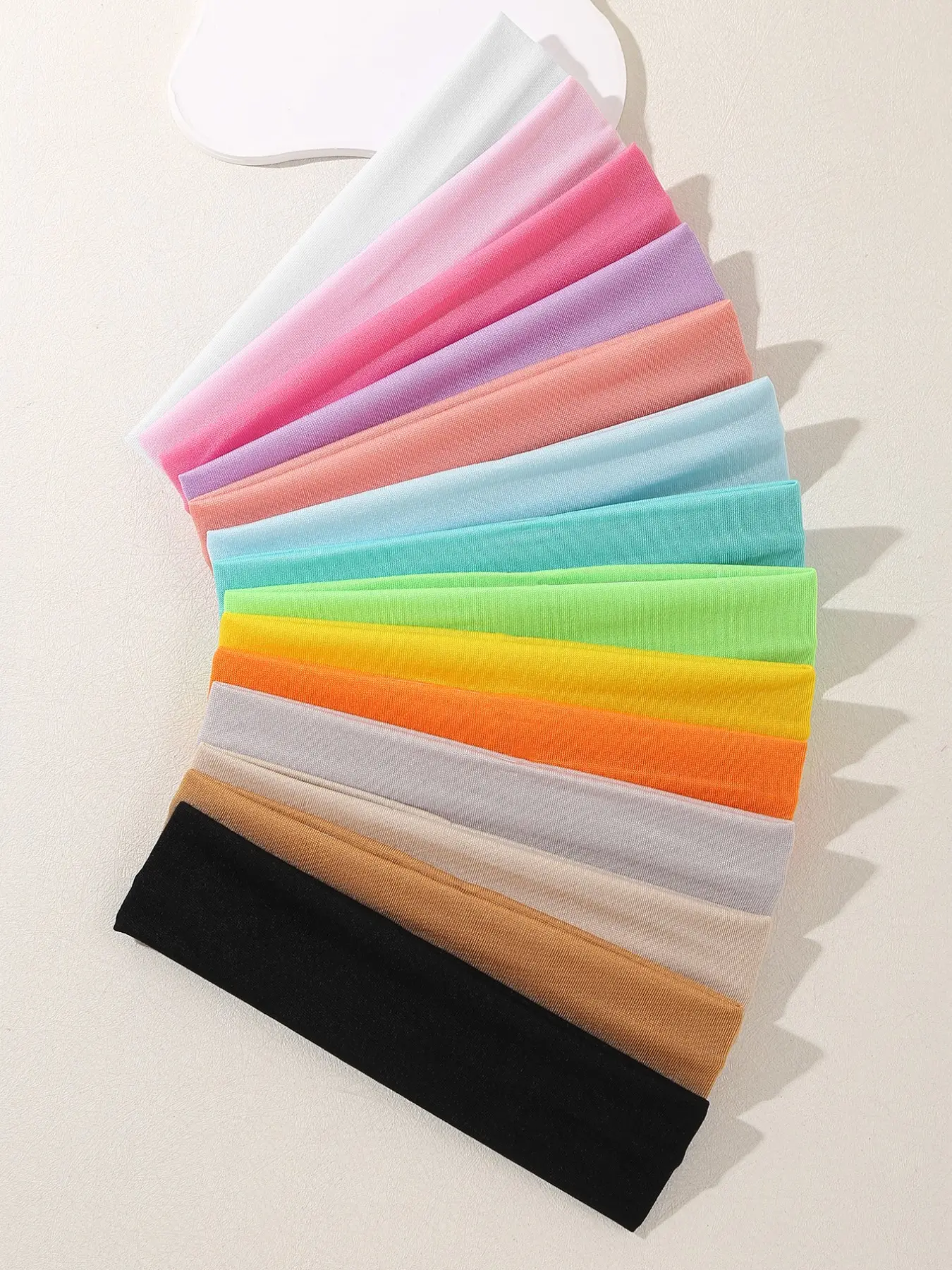 14pcs Women's Multicolor Stretchy Elastic Sports Workout Headbands, Gym Headband, Yoga Running Spa Hair Bands, Men's Sweat Absorbing Headscarves, Fashion Hair Accessories