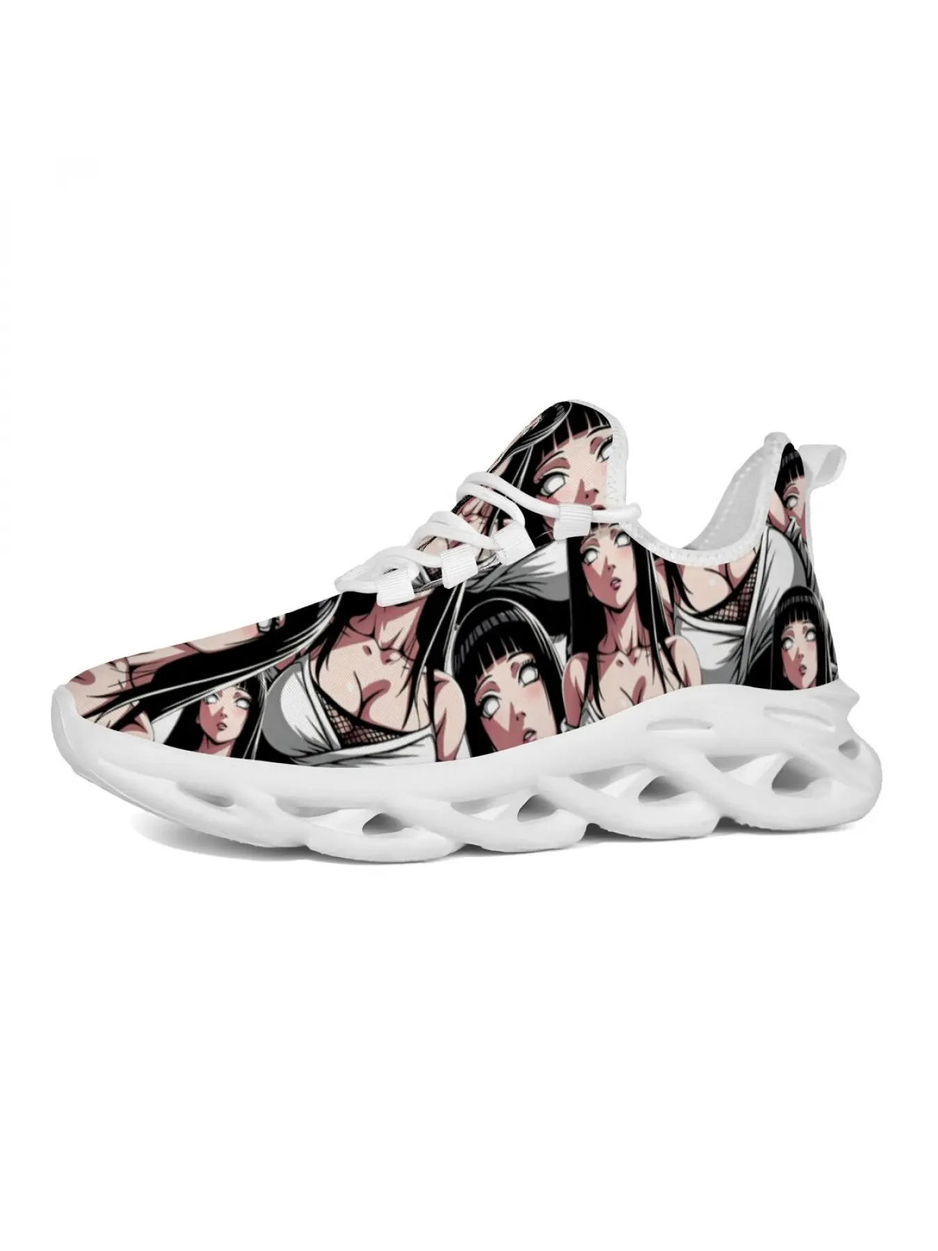 Men'S Lace Up Running Shoes Hyuuga Hinata Personalized Full Coverage Design Teenager Boys Slip Resistant Wear Resistant Comfortable Breathable Versatile For Daily Outings Minimalist Trendy Walking Sneaker Birthday Gift