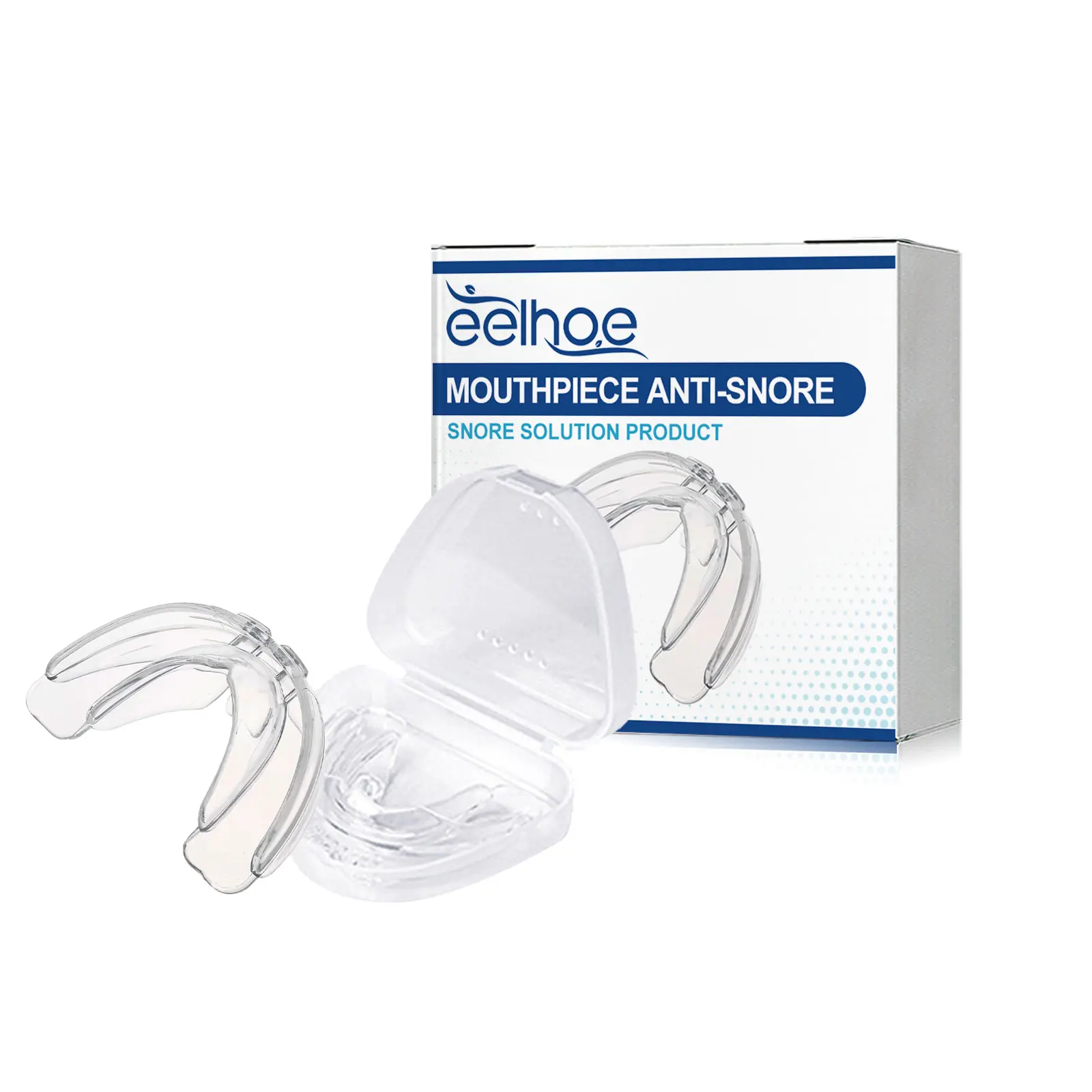 EELHOE Anti-Snoring Mouthguard, Stops Snoring & Bruxism, Smooth Breathing, Dental Protection Anti-Snoring Tray