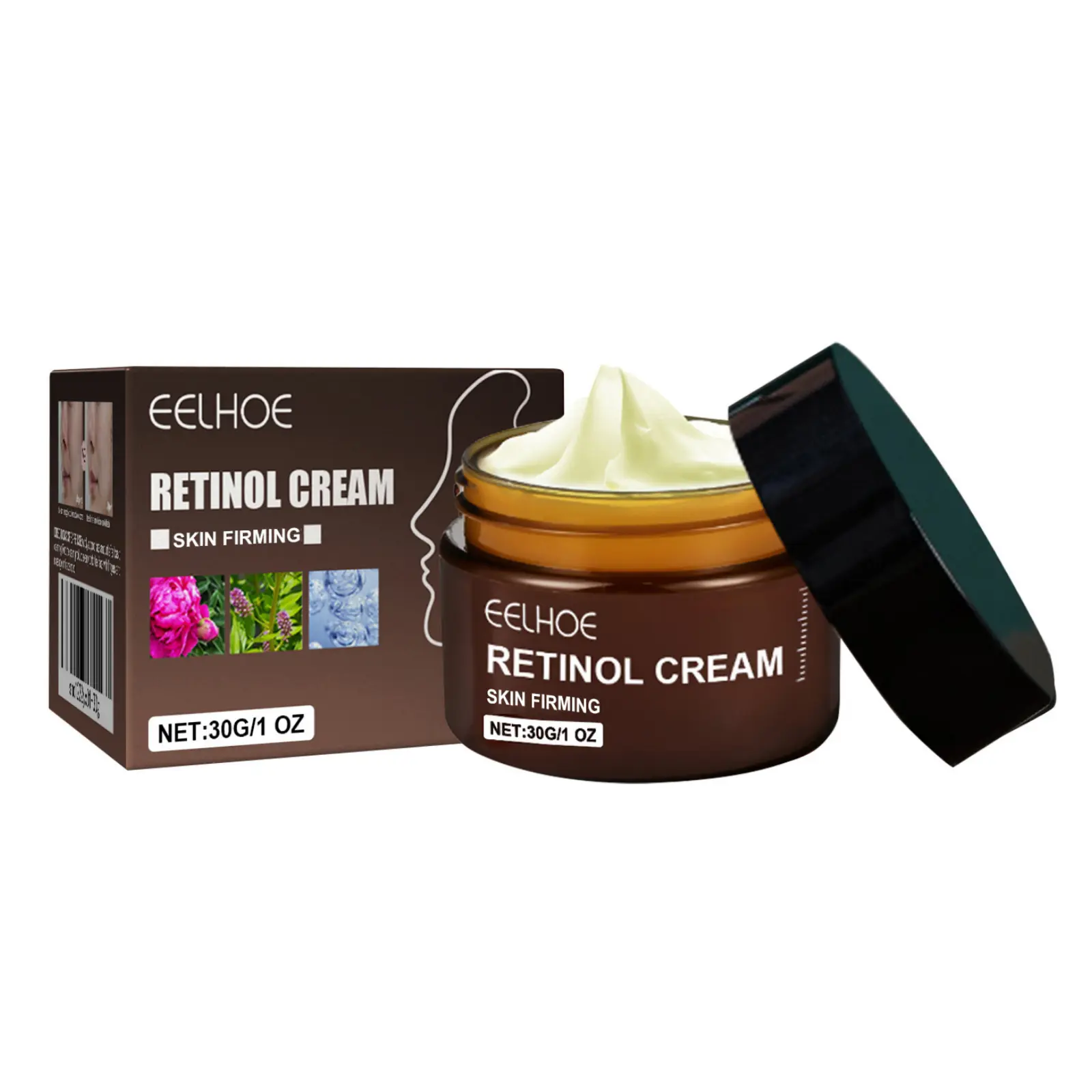 EELHOE Retinol Daily Hydration Face Moisturizer, Hyaluronic Acid | Anti aging hydrating face cream, non-comedogenic, facial cream suitable for all skin types, post-acne scars 1oz, Face Care Products, Hydrates