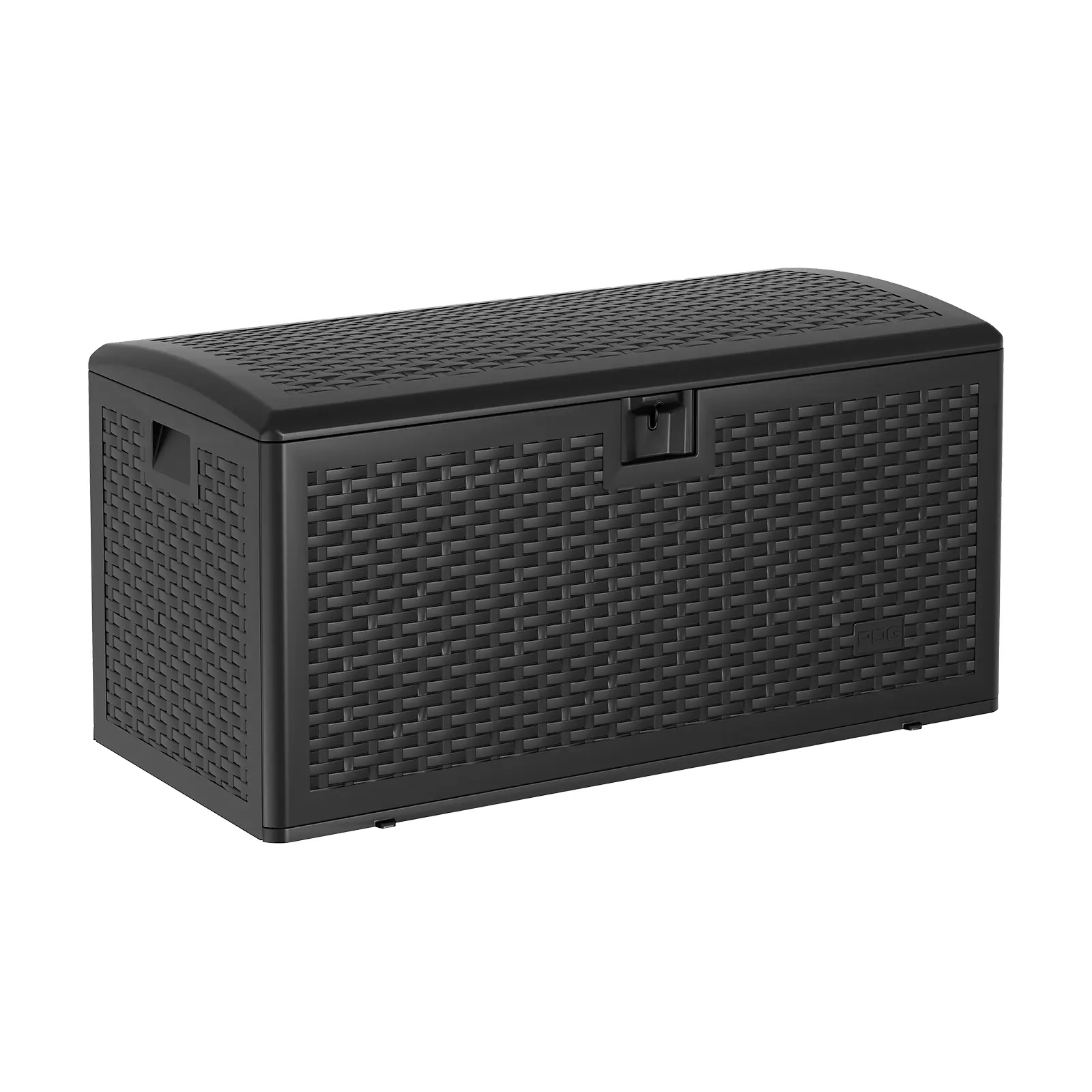 120 Gallon Waterproof Outdoor Storage Deck Box - Large Resin Patio Storage with Lockable Gas Spring Lid - Ideal for Cushions, Garden Tools, Pool Floats, Outdoor Toys