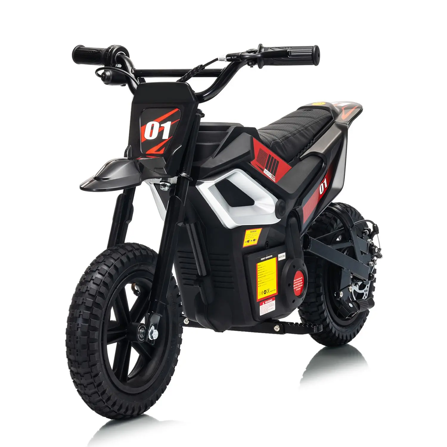 24V Electric Dirt Bike for Teens,350W Brushless Motor,Hydraulic Brakes & Spring Suspension,Off-Road Motorcycle