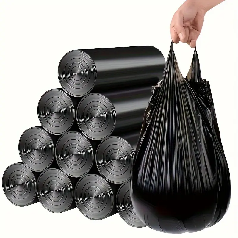 Small Trash Bags,black1 Rolls 46x63 Cm 100 PCS 4 Gallon Garbage Bags, For Kitchen Bathroom Bedroom Office Use