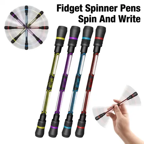Fidget Spinner Pen, 4/8/12/20pcs Non-slip Grip Gel Ink Pen, Writing Pen for Adults and Students, Funny Teacher Pens, Office Stationery & Supplies, Gel Pens Set, Writing Tools