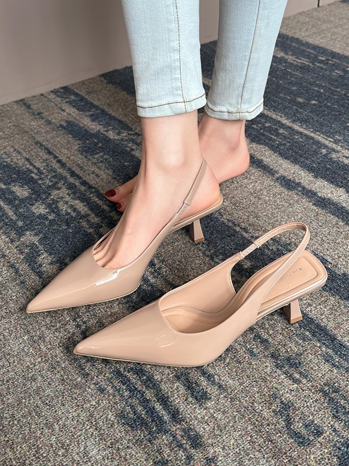 Women's Elegant Solid Color Pointed Toe Stiletto Heels, Fashionable High Heel Shoes for Party, Daily Clothing Decor for Women & Girls, Footwear