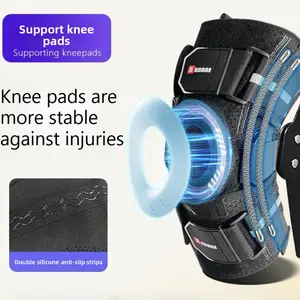 Knee Brace with Removable Steel Plates & Dual Spring Support, Medical Grade Meniscus Stabilizer Knee Pad with Shock Absorbing Patella Gel Pad, Breathable Summer Knee Sleeve for Hiking Running Sports Injury Recovery