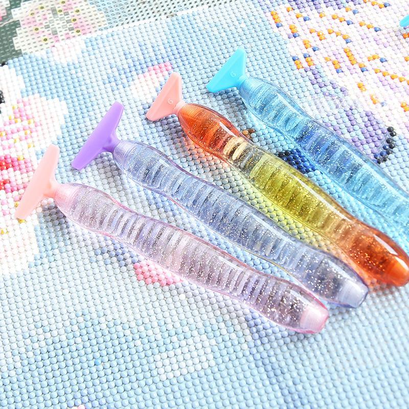 Gradient Diamond Arts Colorful Painting Pen Set, 1 Count Glitter Diamond Art Pen Rod with 6 Heads, DIY Diamond Art Tool Kit