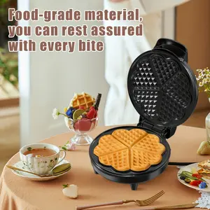 PANCERKA Belgian Waffle Maker, 8-Inch Non-Stick Waffle Iron with Adjustable Temperature Control, Cool-Touch Handle, Stainless Steel Waffle Maker for Crispy Homemade Waffles