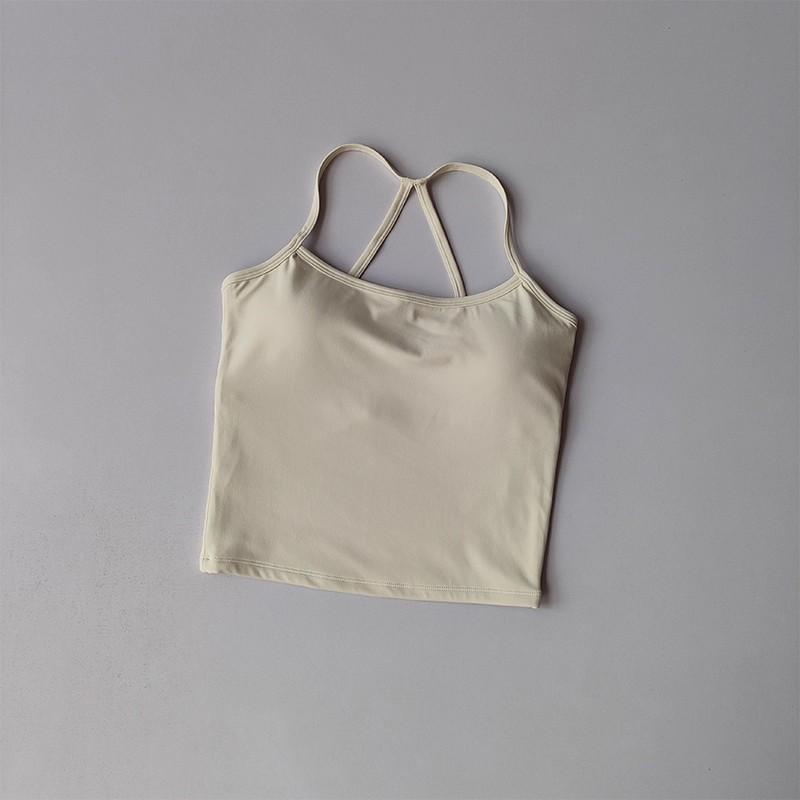 Women's Cross Back Yoga Sports Bra Gym Tank Top Push-Up Workout Bra Fitness Vest Comfortable 'Naked Feeling'Gym Bra Fitness Wear