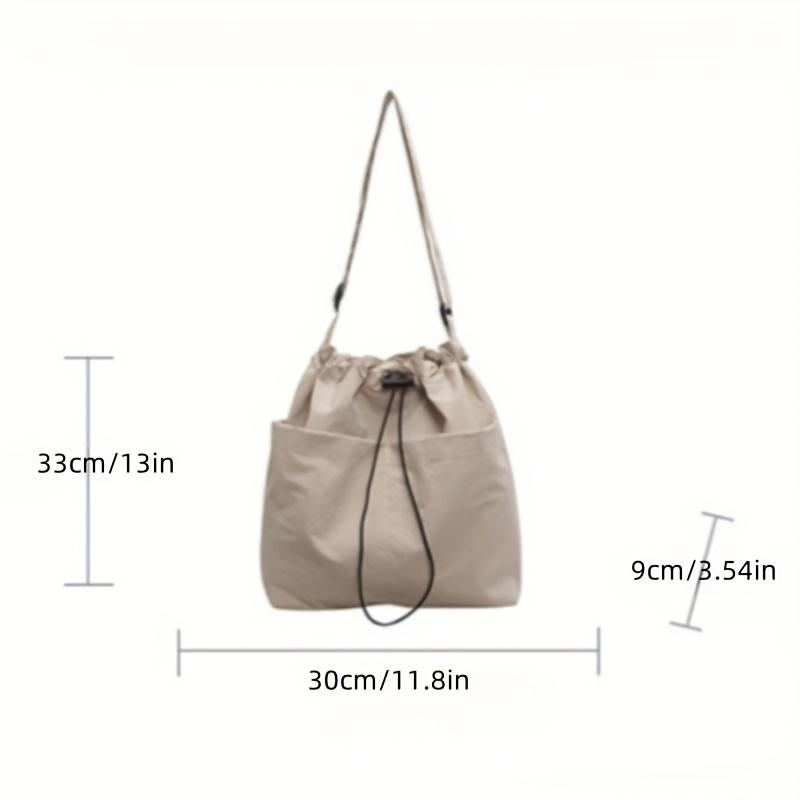 Casual fitness bag, new Korean-style casual crossbody bag, street-style simple shoulder commuter bag, bucket bag for women tote handbags luxury designer real