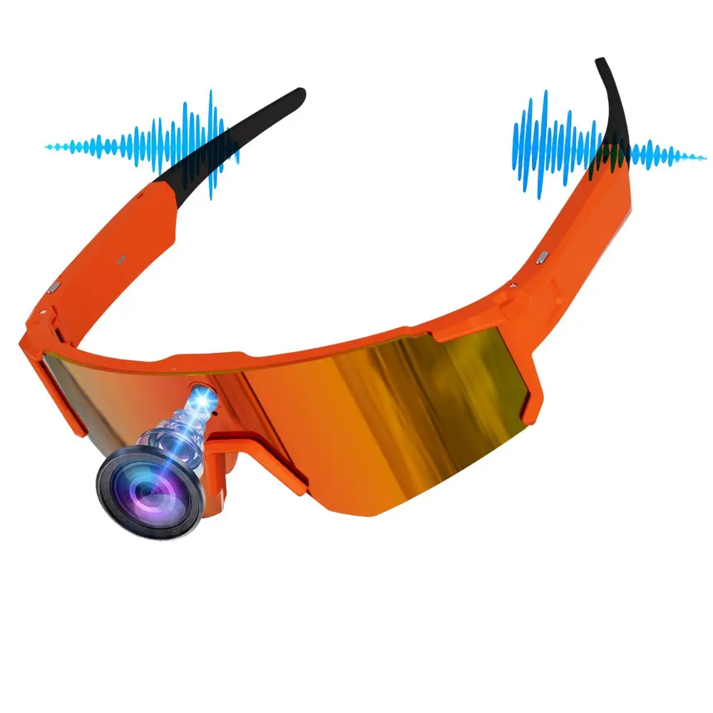 Audio Sport Smart Glasses with Video ,8MP Camera,One Click Recording, Photo Video Shooting, Music Playback, Open Ear Speakers,4GB Memory,260Mah Battery,Build-in Myopia Inner Frame,Bluetooth Call , AI Real Time Translation, IP64 Waterproof