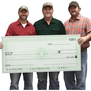 36x16 Dry Erase Big Check for Presentations Oversized Fake Check Award