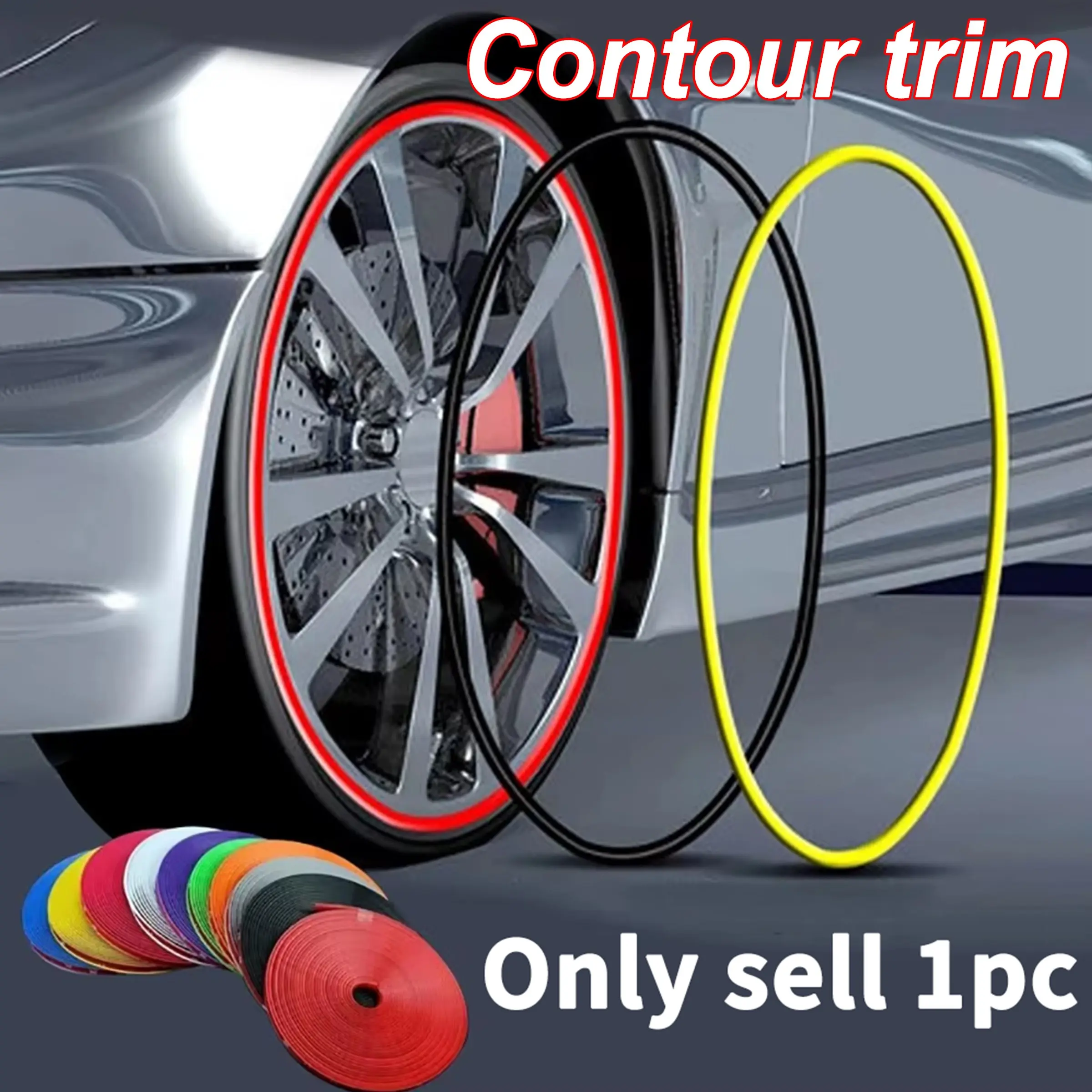8m Car Wheel HUB Protection Strip, Universal Tire Edge Protector Sticker, DIY Car Styling, Tire Maintenance Cover, Automotive Accessories, Vehicles