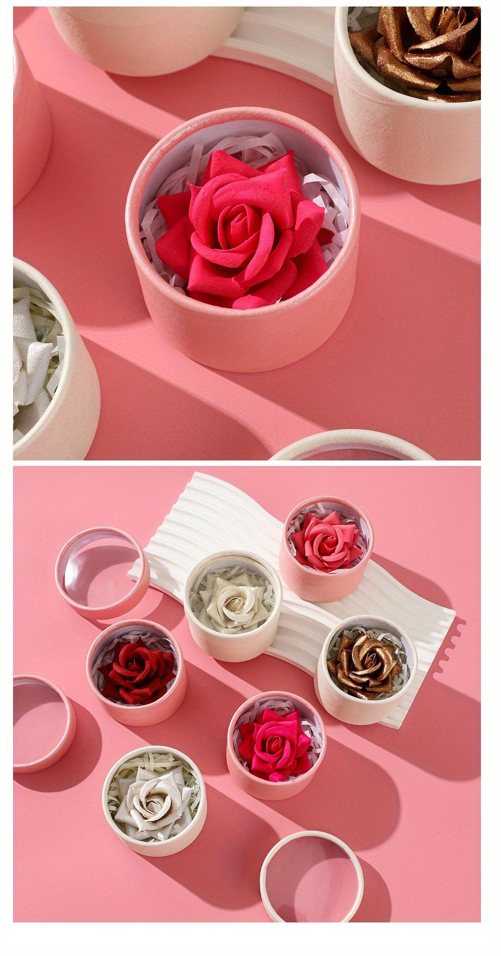 3D Three-dimensional Rose Highlight Powder Blusher High Gloss Glitter Improves The Look Nude Makeup Easy to Color Highlight Powder Face Contour Makeup Festival Party Music Festival Basic Makeup Valentine's Day Gift