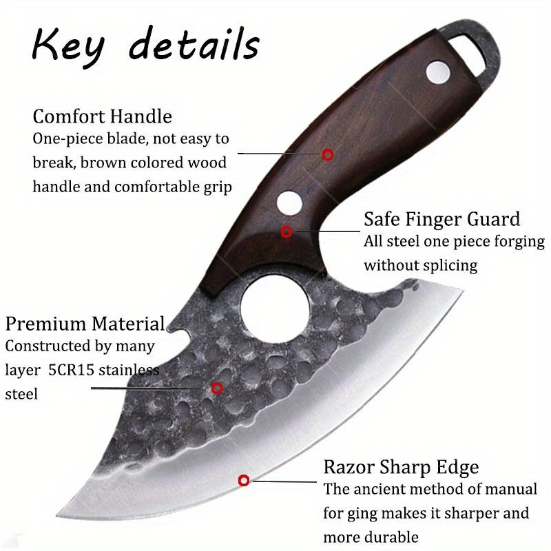 2025 New Mini Meat Cutting Multi-functional Small Scimitar Outdoor Camping Barbecue Portable Division of Small Fish Ring Scimitar Slaughter Bone Cutting Knife