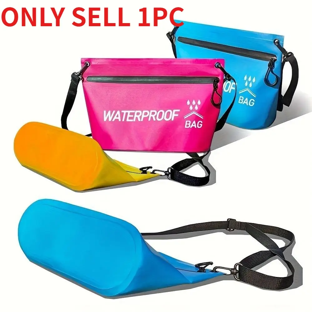 Waterproof Dry Bag Tote Bag with Zipper - Durable Wash Bag for Swimming, Rafting, Kayaking, Hiking, Travel & Outdoor Sports - Floating Dry Gear Bag for Beach