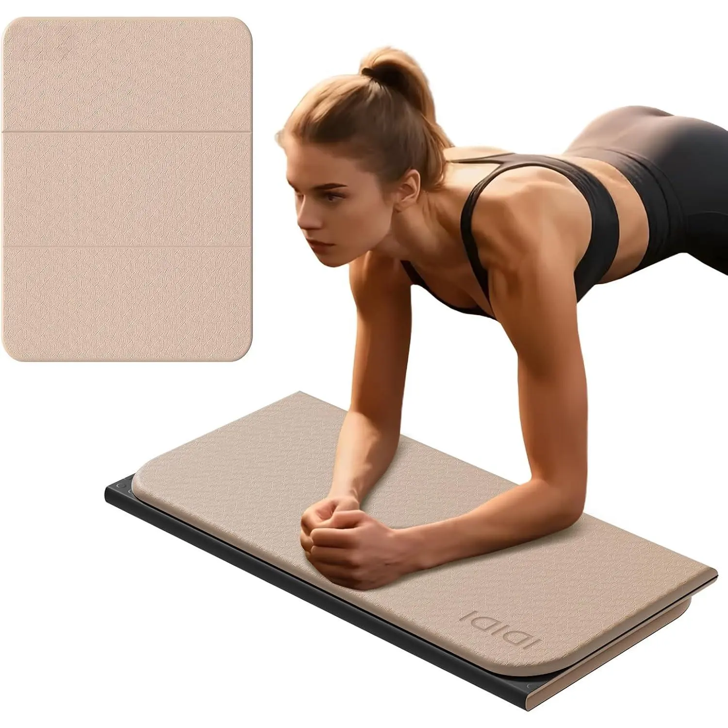 Foldable Exercise Pad Extra Thick 1.2" x 14" x 24" | POE  Multi-Functional  & Elbow Cushion for Push Up, Yoga, Pilates,  & Gym Use for Adults &