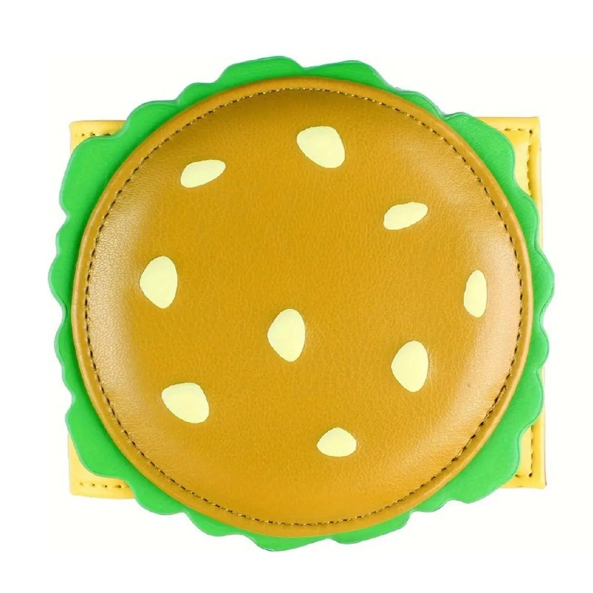 Hamburger Shape Women's Cute Wallet, Cheese Burger Design, Unique Gift, Elegant Party Wallet, Fashionable Accessory for Ladies, Pu Bifold Wallet