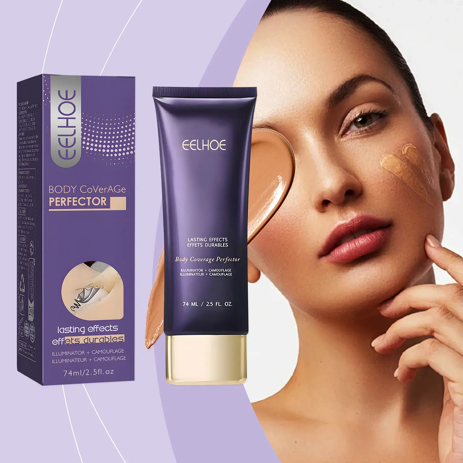 Dark Skin Tone Cosmetic Concealer - Blemish Coverage, Skin Tone Evening, Hyaluronic Blend, Multi-Purpose Face & Body, Daily Use Foundation, TikTok Shop Spring Glow Up Cushion, Cleansing-Compatible