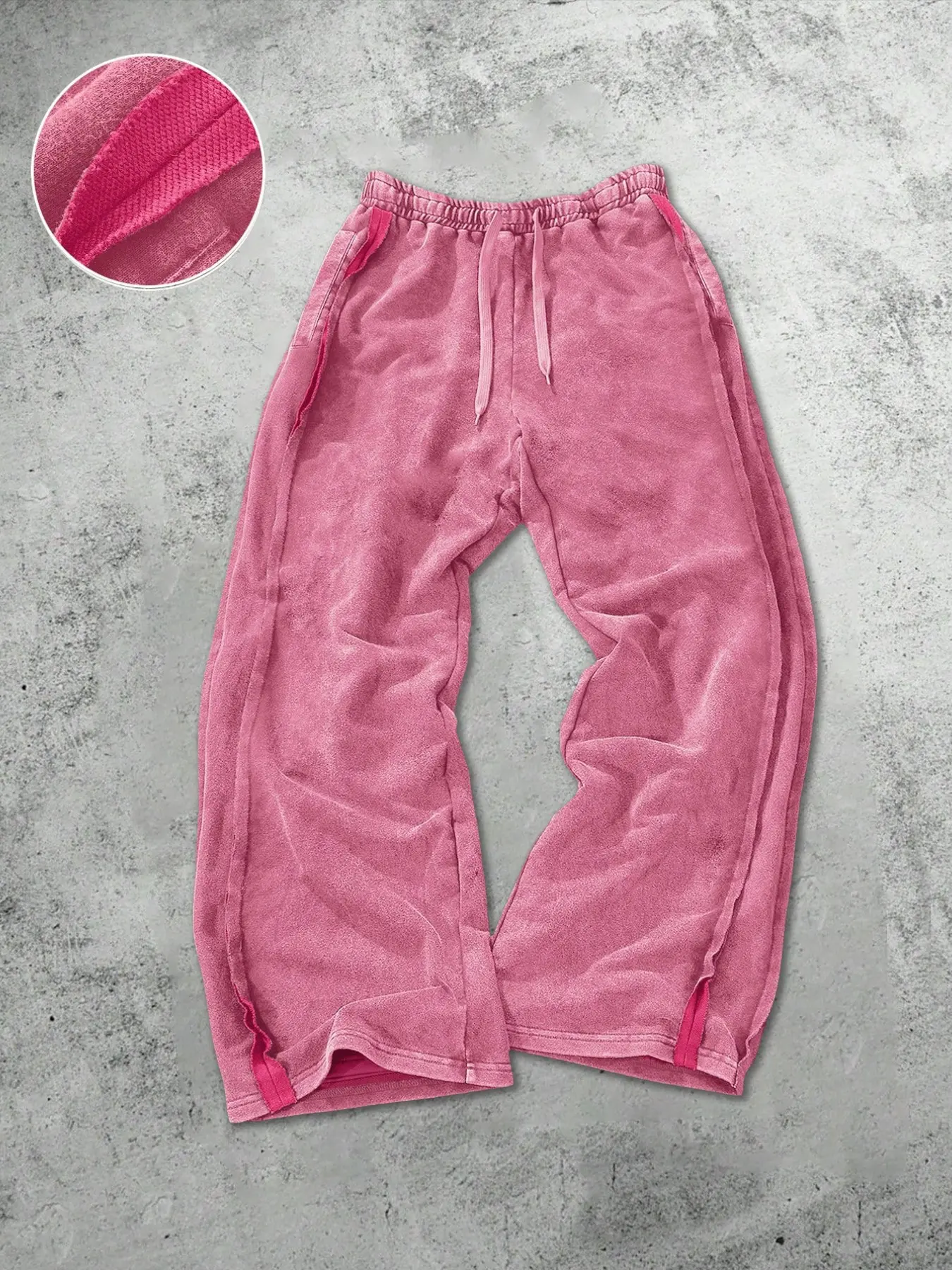 Men's Casual Drawstring Sports Pants, knitted sports pants, Side Fringe Patchwork, Comfortable and Stylish, Regular Fit, Suitable for Daily Wear and Sports