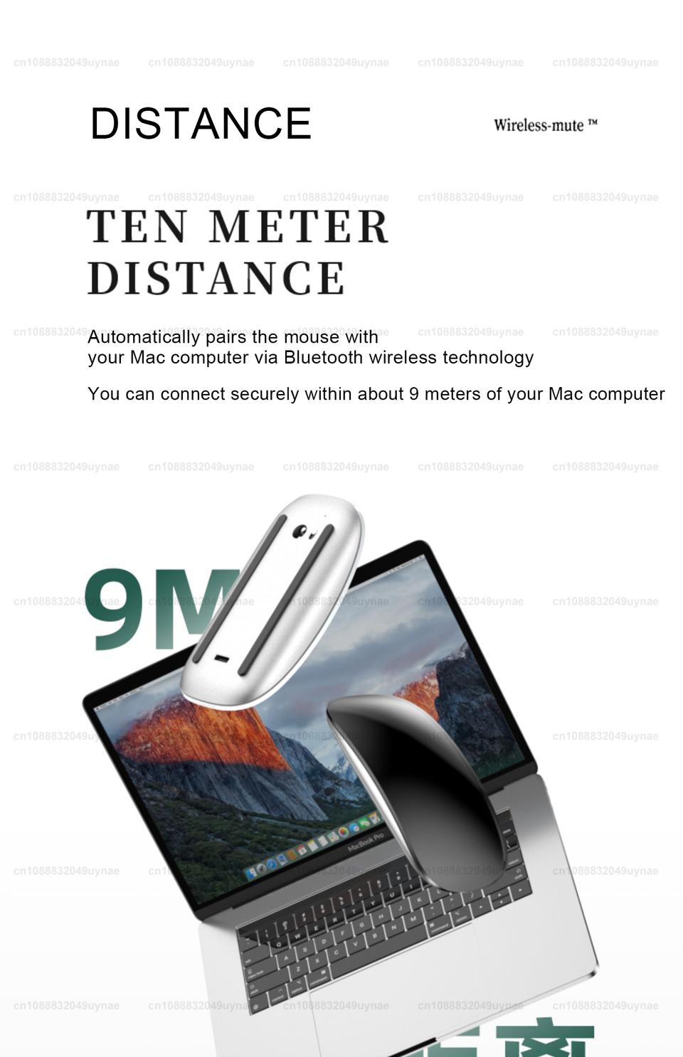 2026 Original Multi-Touch Surface Magic Mouse For Macbook Pro Air Mini Laptop Tablet PC iPad Bluetooth 5.0 Wireless Mouse