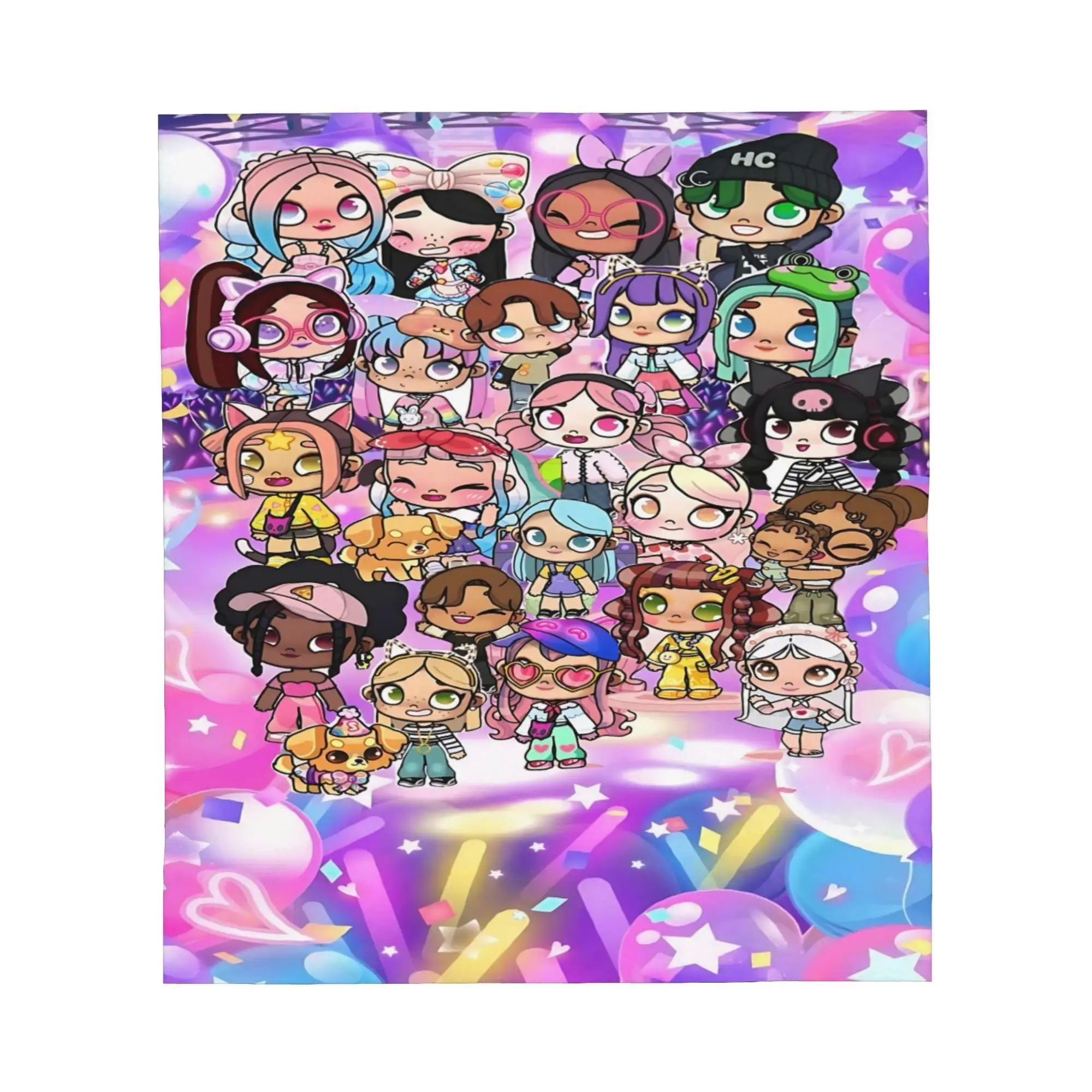 Avatar World Flannel Throw Blanket Soft Cozy Cartoon Blanket for Sofa Bed Car Camping Holiday Gift Outdoor Warm Cover