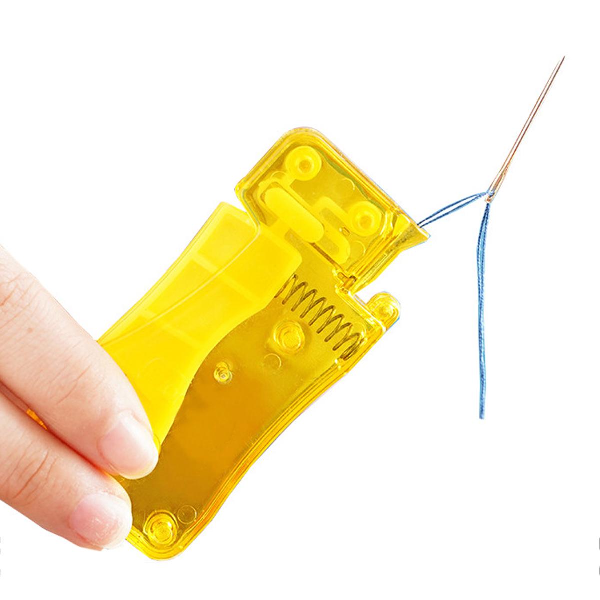 Simple Spring Loaded Needle Threader, Automatic Sewing Tool for Elderly and Adult Users