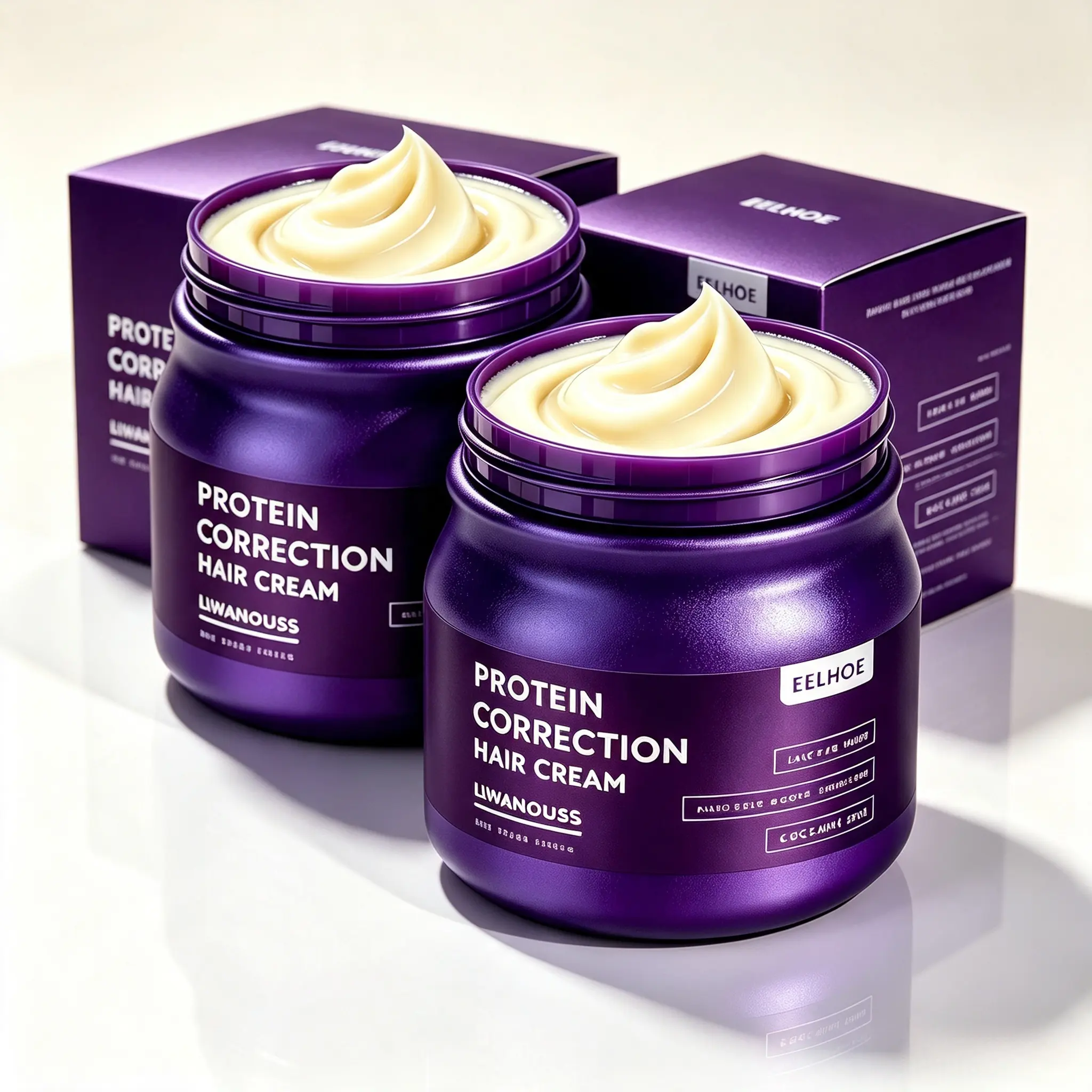Natural Protein Hair Straightening Cream, Deep Moisturizing Nourishing Hair Mask, Calms Dry Scalp & Tames Frizzy Hair for Silky Smooth Daily Hair Care