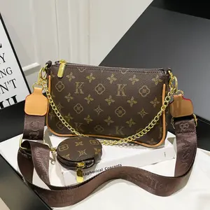 Classic Two-In-One Mahjong Bag, 2026 New Trendy Versatile Vintage Bag, PU Leather Bag, Fashionable Patterned Bag, Floral Underarm Bag, Single Shoulder Crossbody Chain Bag, Casual Trendy Bag
