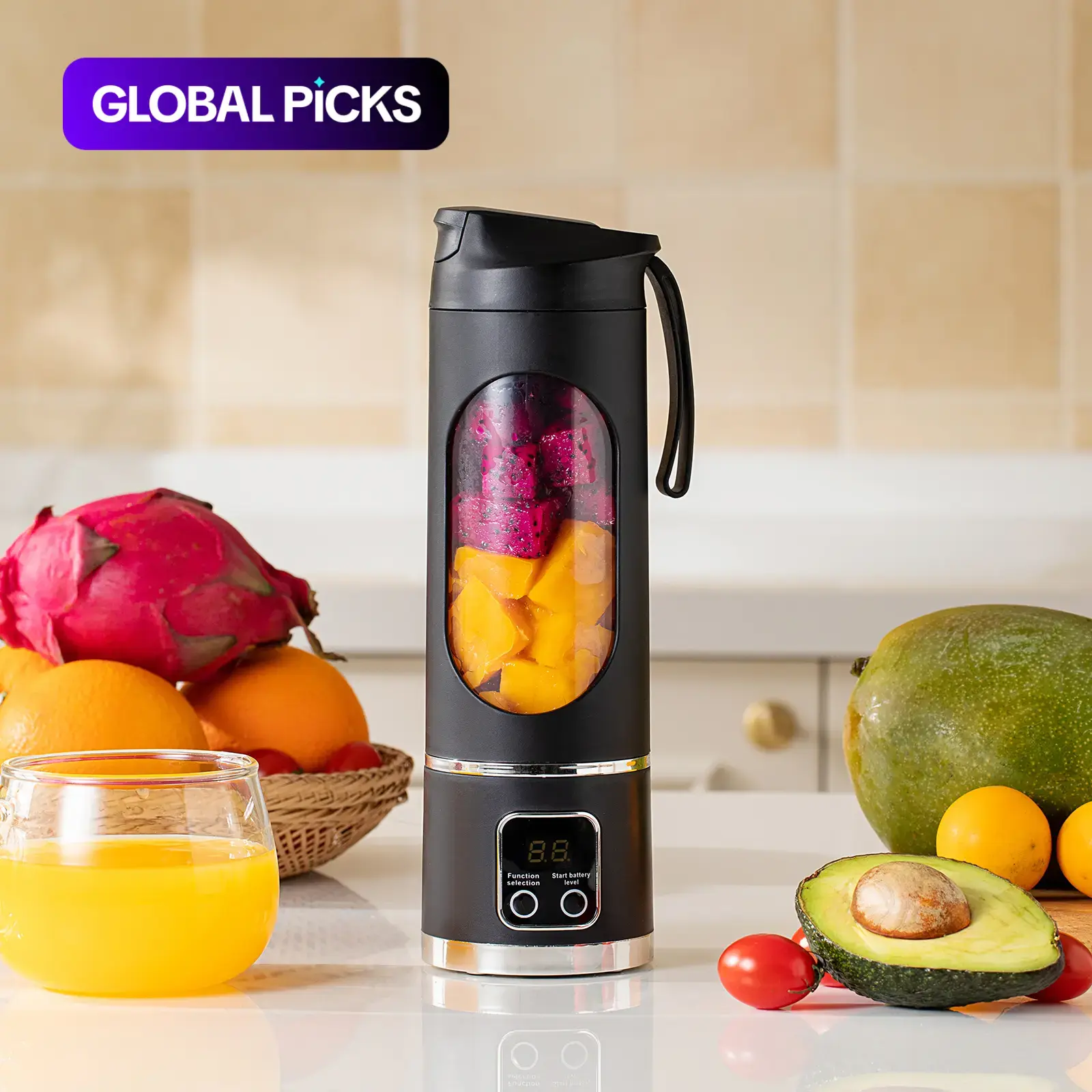 USB Rechargeable Portable Smoothies Blender & Juicer, Fruit & Vegetable Juicer, Household Kitchen Appliances for Home Outdoor Use, Ice Maker Machine, Blender For Shakes, USB Rechargeable Blenders #GLOBAL PICKS