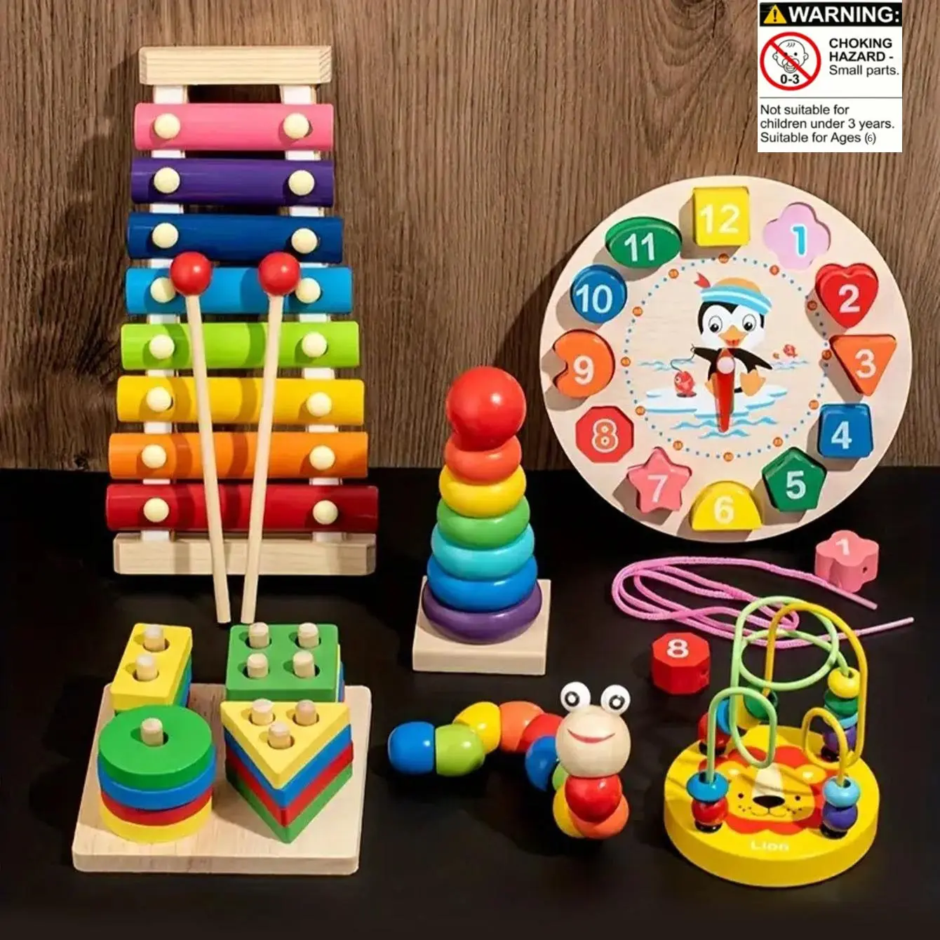 Montessori Wooden Toys, Math Learning Tools, Math Teaching Aid, Number Counting Blocks, Educational Learning Resources, Durable and Safe Design, Perfect for Child Development, Ideal Gift