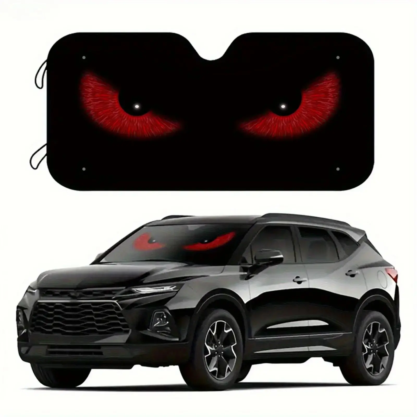 Car Windshield Sun Shade - Foldable Front Window Reflective UV Blocker, Heat-Blocking Cooling Cover for Summer Vehicle Parking, Travel (Camping Essentials)