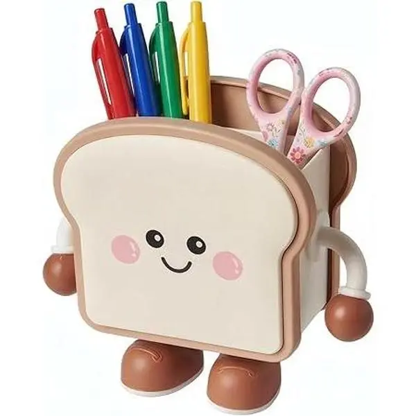Pen Food Holder for Desk Cute, Pencil & Pen Holders, Kawaii Cute Desk Accessories Boys and Girls