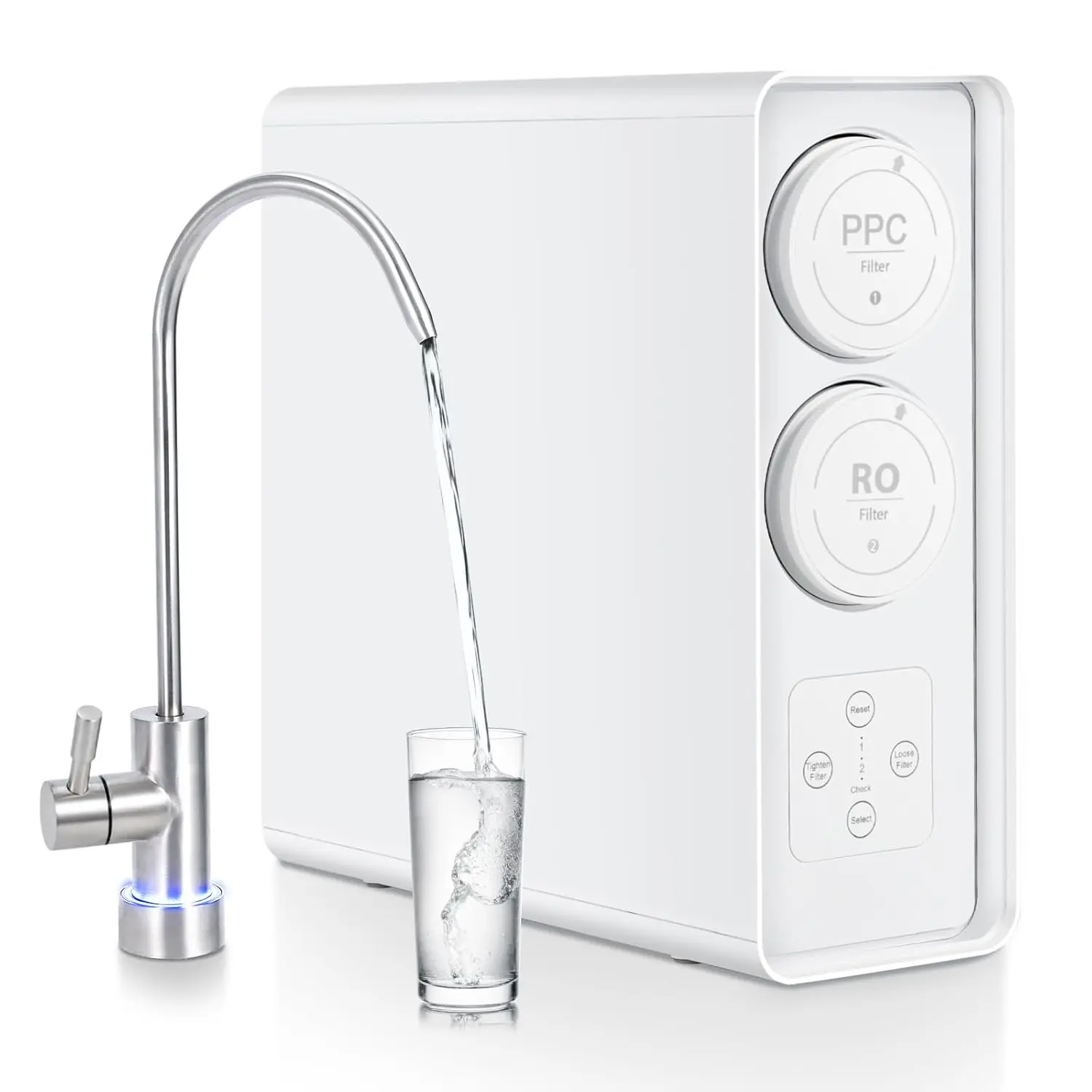 Gaomon Reverse Osmosis System, 600 GPD Tankless Reverse Osmosis Water Filter, 2:1 Pure to Drain, NSF/FC/SGS Certified, Under-Sink Water Filtration System