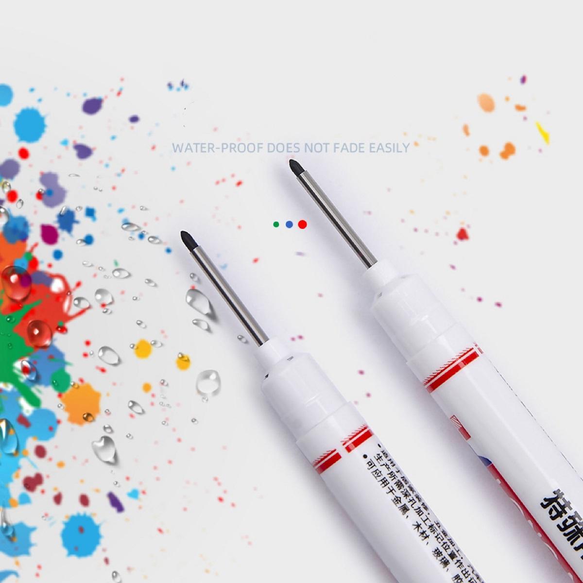 4pcs Long Head Marker Pen, Waterproof Woodworking Pen, Deep Hole Pen for Home Bathroom Woodworking Decoration, Artist Drawing Pen, Drawing Markers 4pcs Long Head Marker Pen, Waterproof Woodworking Pen, Deep Hole Pen for Home Bathroom Woodworking Decoration, Artist Drawing Pen, Drawing Markers