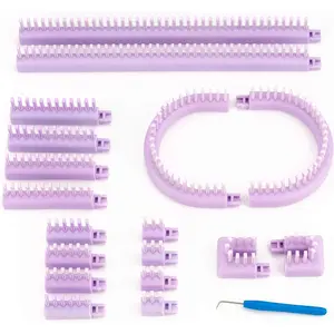 Authentic Knitting Board Adjustable Multi-Knit Loom, snap in parts, small and large gauge