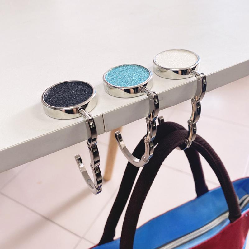 Foldable Purse Hook, 3 Counts Folding Handbag Hanger, Compact Table Hook for Girls and Women, Home Organizer for Bag, Handbag, Purse, Pouch Holder