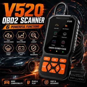 V520 Car Diagnostic Scanner Obd2 Code Reader, Read & Clear Engine Fault Codes, Real-Time Data Stream Display, Battery-Free Auto Repair Tool, Vehicle Diagnostic Tool