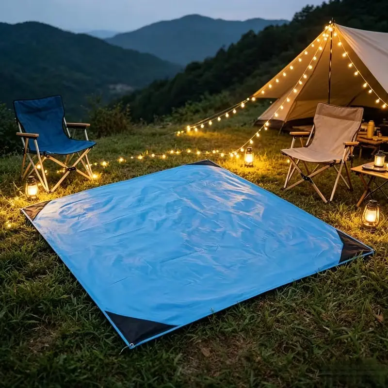 Portable All-Season Picnic Camping Mat, Durable Mat, Ground Mat, 60”x56”, Waterproof & Anti-Sand, Lightweight Foldable, Ideal for Park & Beach Use