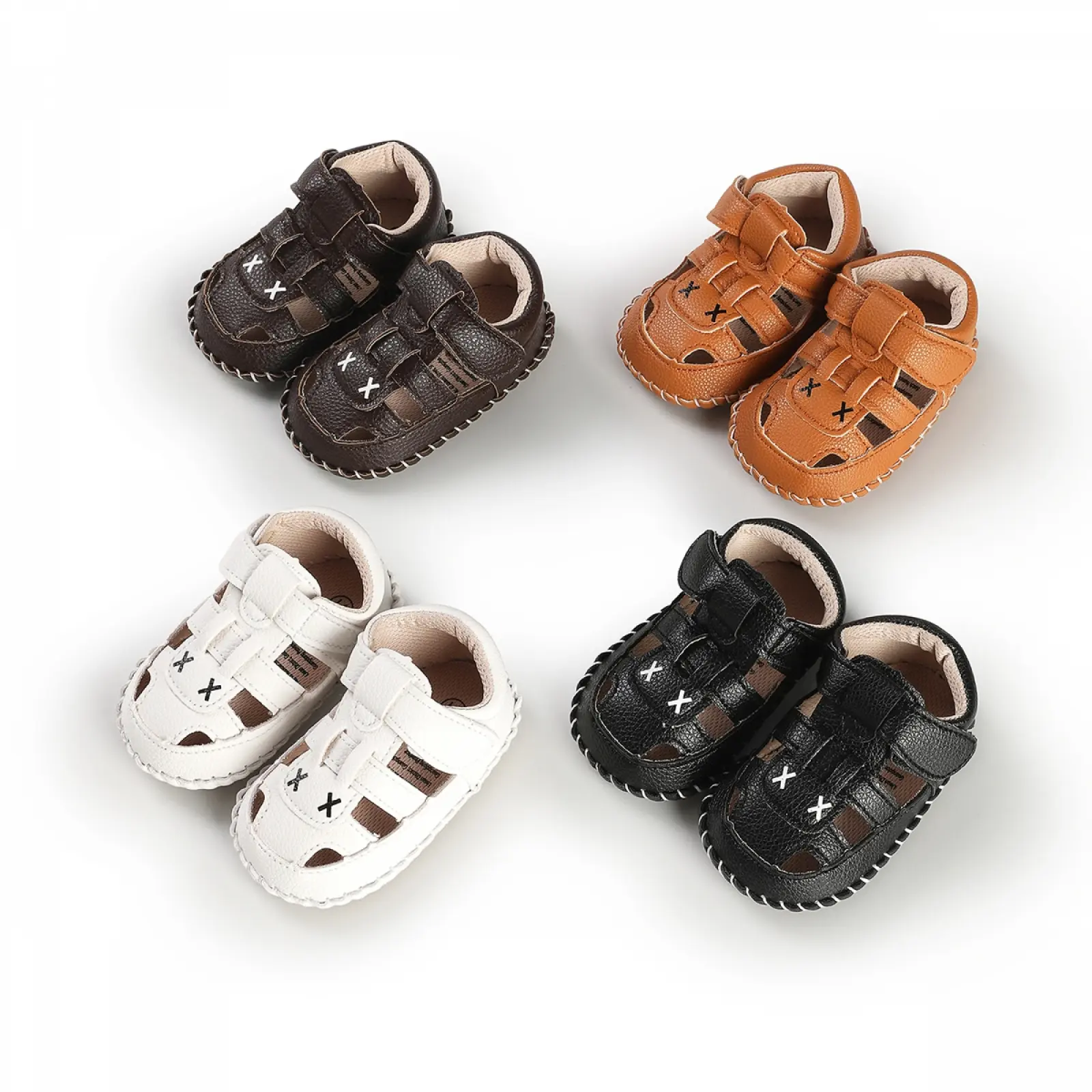 Baby Infant Boy Girl Sandals Newborn Non-Slip Soft Sole Kids Closed Toe Outdoor Casual Summer First Walkers Shoes