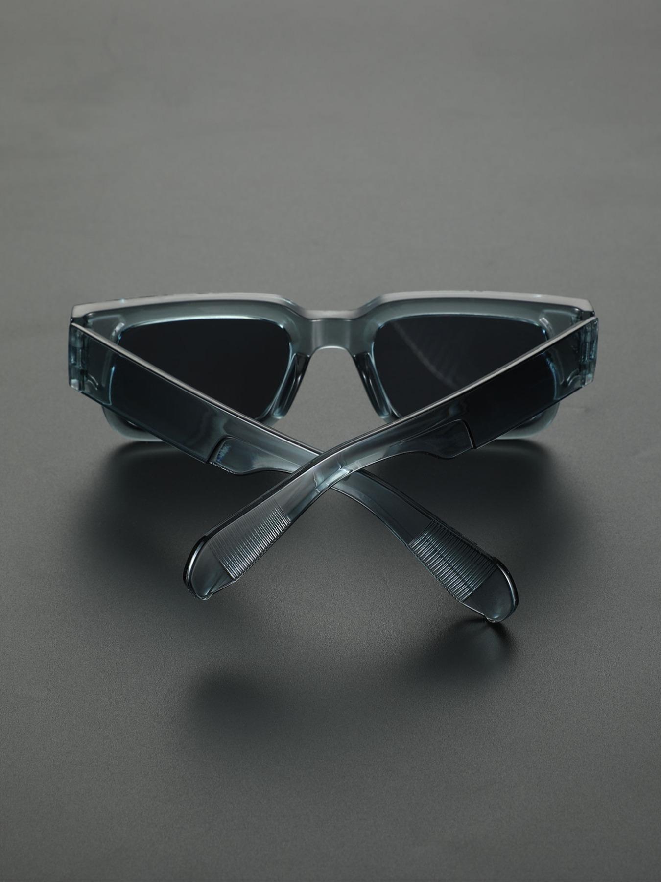 Men's Square Frame Sunglasses, Trendy Casual Sunglasses for Everyday Use, Fashion Accessories for Outdoor Activities, Square Frames Sunglasses