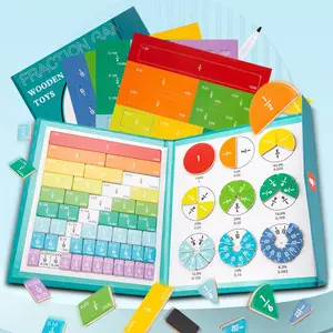 Magnetic Fraction Demonstration Book, 1 Set Math Teaching Aid, Learning Toy for Gift, Mathematical Knowledge Training Toys, Interactive Game Props, Educational Material, Visual Learning Tools