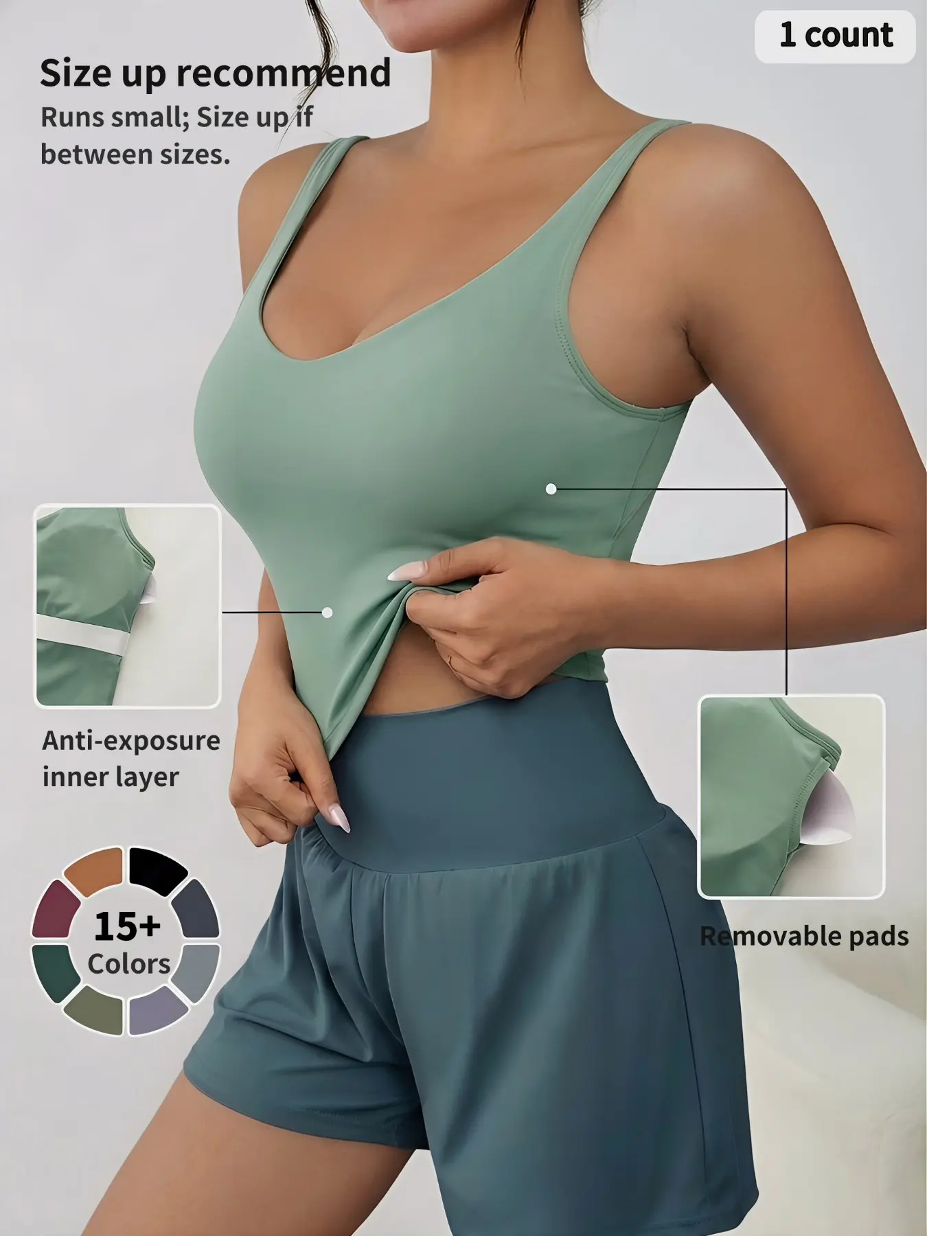 Women's Solid Sports Bra, Sporty Wide Strap Lingerie Top for Tennis Pickleball, Gym Clothes, Women's Athletic Clothing for Indoor Outdoor Wear, Workout Bras, Wireless Sports Bras, Sportswear Bra, Exercise Bra