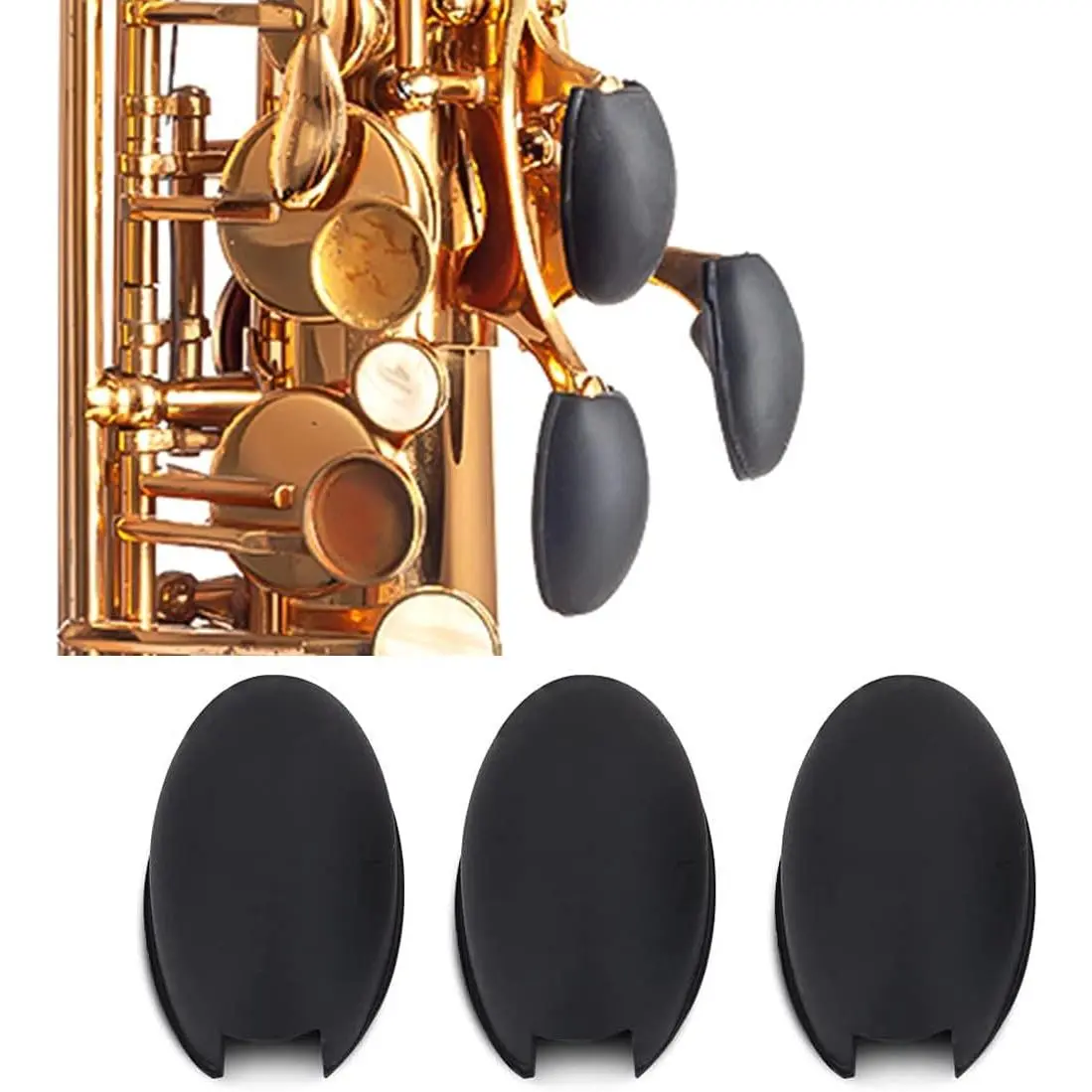 3 count Saxophone Rubber Thumb Rest Anti-Slip Alto Tenor Replace | Soft Saxophone Thumb Rest Cushion,  Thumb Rest Palm Key Risers Finger Protector for Alto Tenor Soprano Sax Key Pad