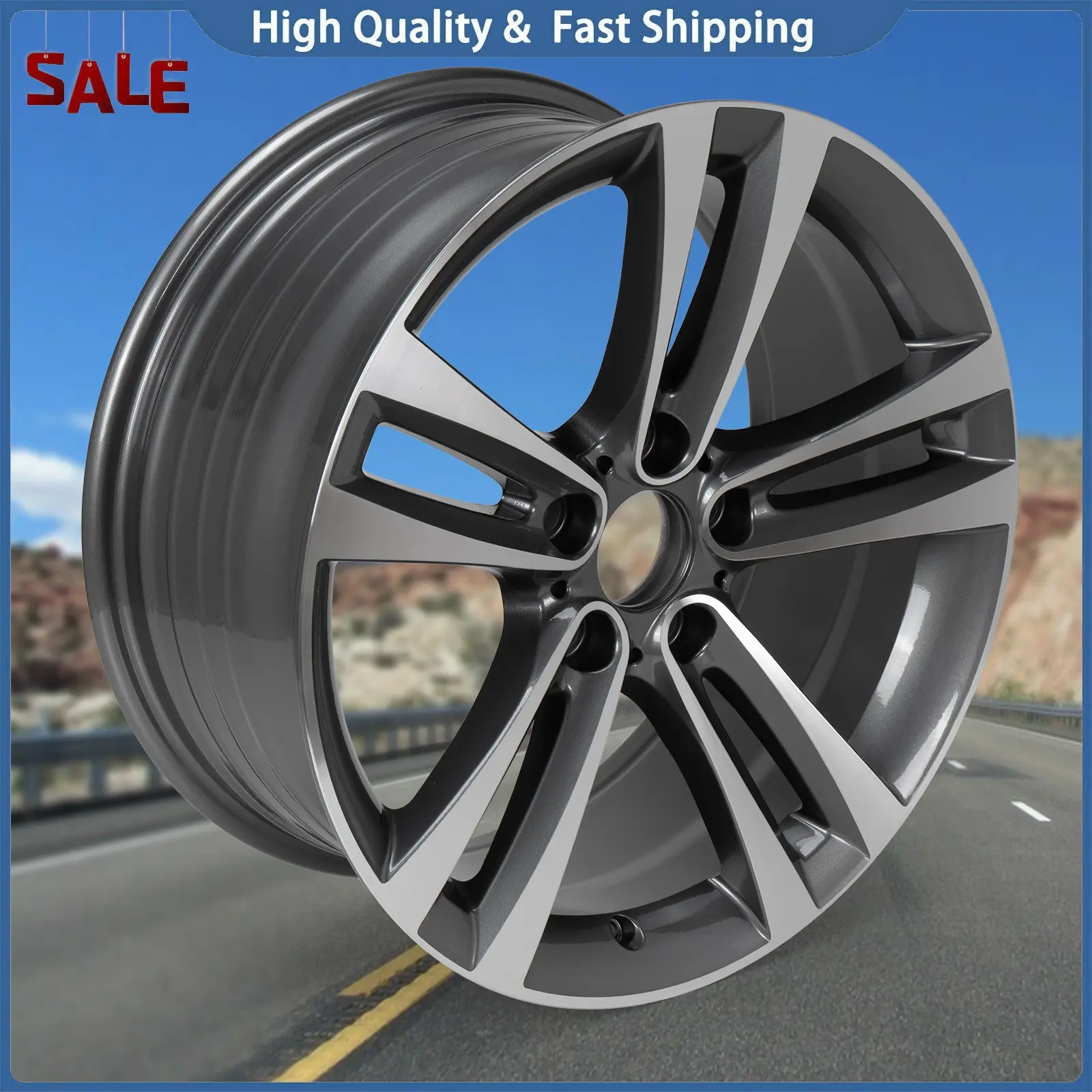 18in Aluminum Alloy Wheel Rim Valve Caps, Machined with Charcoal, Replacement for BMW 320i 328i 330i 335i 340i 428i 435i 430i 440i Tires  wheels thread-on lug nut hub length  wheels and tires lexan itires liberty forged wheels veritas forged mag wheel